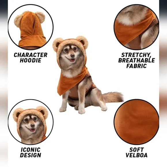 STAR WARS Ewok Official Pet Costume NEW+FAST SHIPPING - Picture 2 of 9